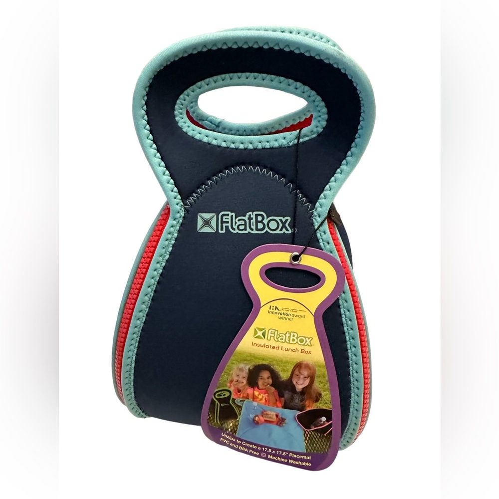 FLATBOX Insulated Lunch Box Unzips to Create a Placemat! NEW!